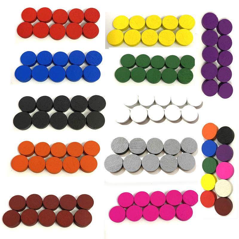 Board Game Hegemony - 100pieces Diameter 15*5MM Wooden Pawn Game
