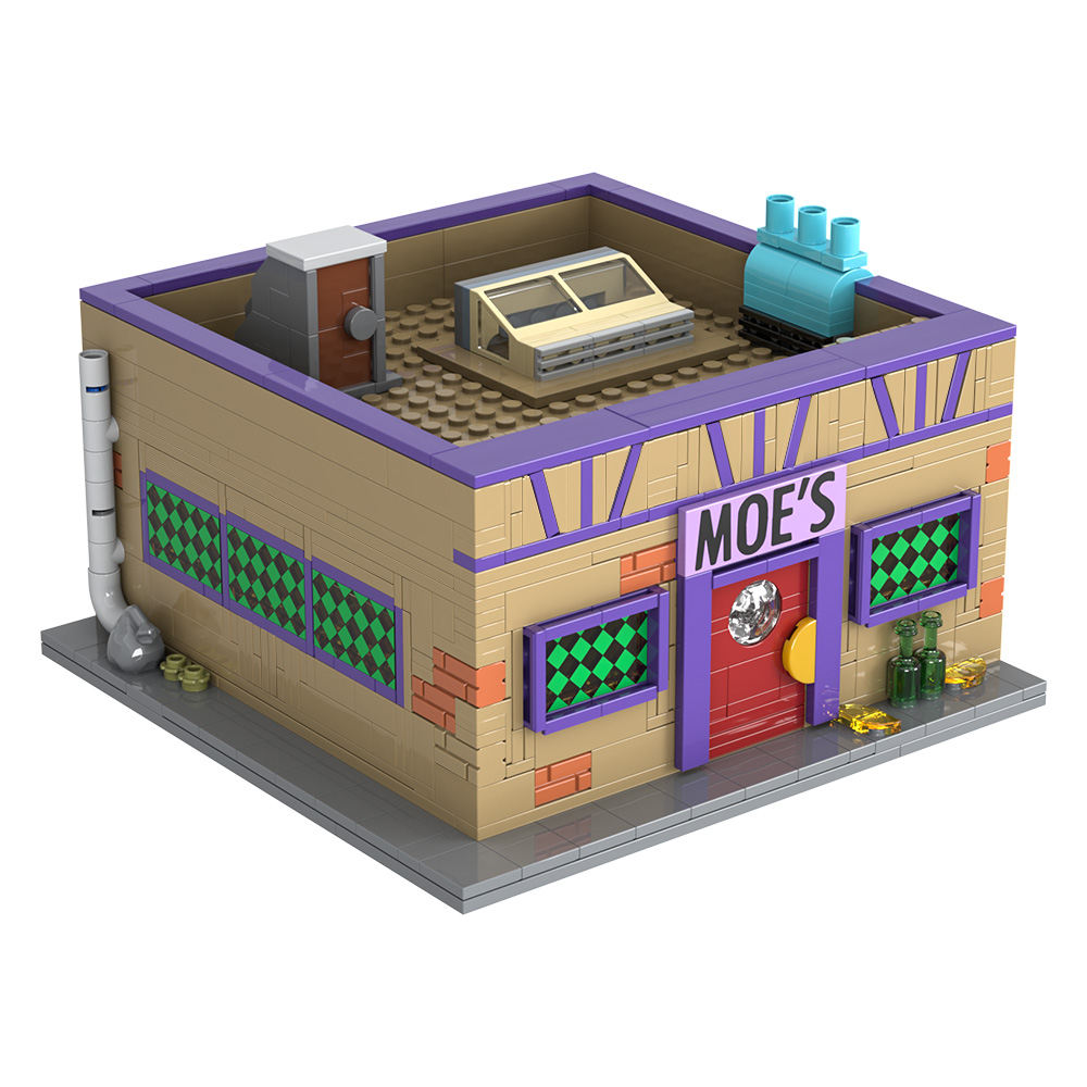 Board Game Jumanji - Gobricks MOC Simpsoned Modular Moe's Tavern