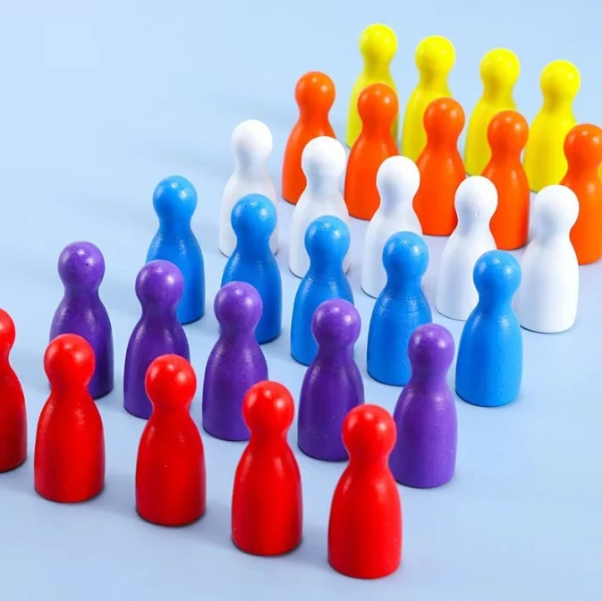 100 Pcs Colorful Wooden Chess  - Board Game Hegemony review and price