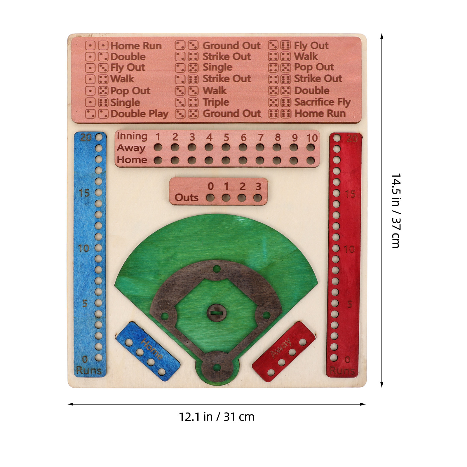 Wooden Baseball Board Game Fun - Board Game Festival review and price