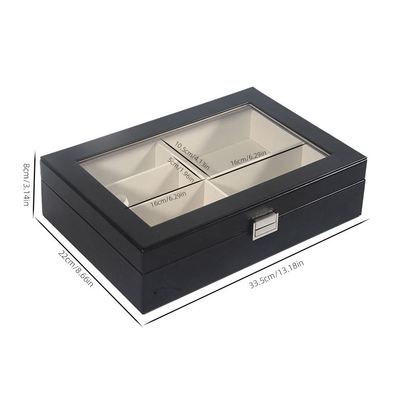 Black 6-Compartment Eyeglass S - Token Tray Organizer review and price